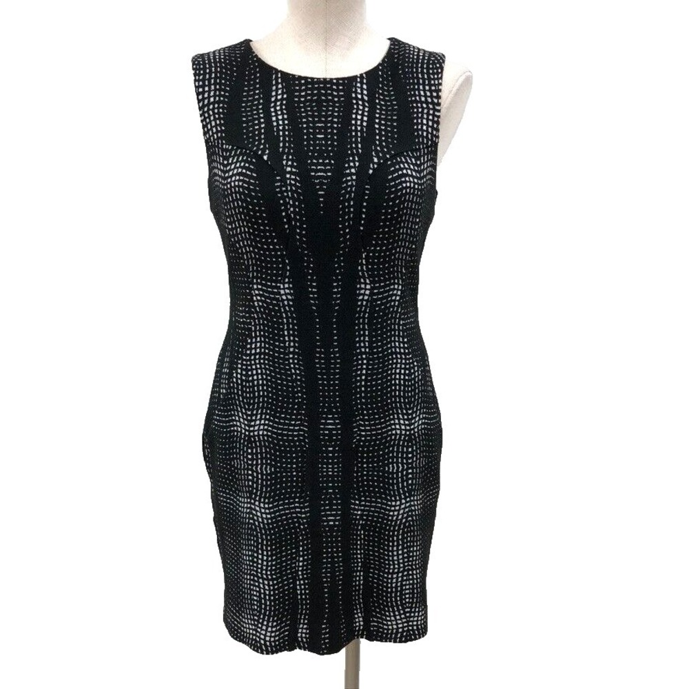 Diane Von Furstenberg Sheath Dress Womens 8 Black Wool Knit‎ Profesional Teacher